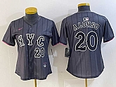 Women's New York Mets #20 Pete Alonso Number Grey 2024 City Connect Cool Base Stitched Jersey,baseball caps,new era cap wholesale,wholesale hats